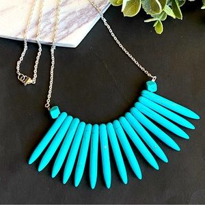 Turquoise Necklace Pib Necklace blue Natural Gemstone silver handmade je…